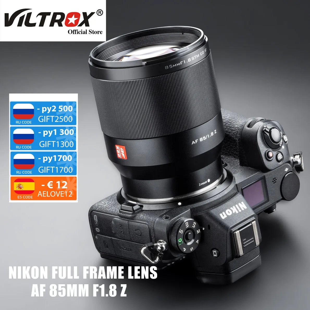 Viltrox 85mm F1.8 STM Auto Focus Fixed Telephoto Lens Large Aperture Portrait Full Frame for Nikon Z Mount Camera