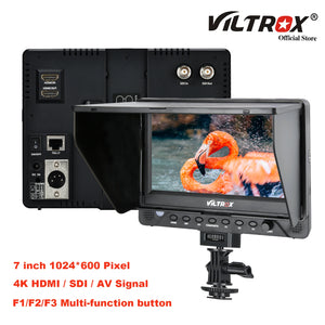 Viltrox DC-70EX 7 inch 4K HD Camera Video Monitor Display Field SDI AV Input Output LCD Monitor 1024x600 for Canon Nikon Sony