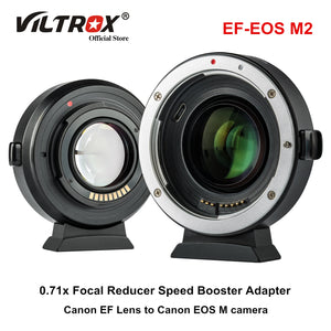 Viltrox EF-EOS M2 EF-M Lens Adapter 0.71x Focal Reducer Speed Booster Adapter for Canon EF Lens to EOS M Camera M6 M200 M5 M50