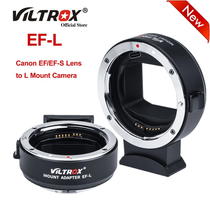 Viltrox EF-L Auto Focus Lens Mount Adapter For Canon EF EF-S Lens to Leica SL2 Panasonic S1 S1R S1H S5 Sigma fp L Mount