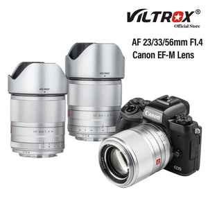 Viltrox for Canon EF-M Lens 23mm 33mm 56mm F1.4 Auto Focus Portrait Wide Angle Lens APS-C Canon EOS M5 M6 M100 M200 M50