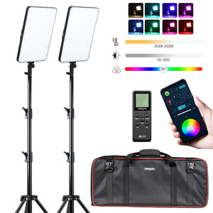 Viltrox weeylite sprite40 40W RGB LED Video Light Camera Panel Wireless Remote Bi-Color with Light Stand for Studio Shooting