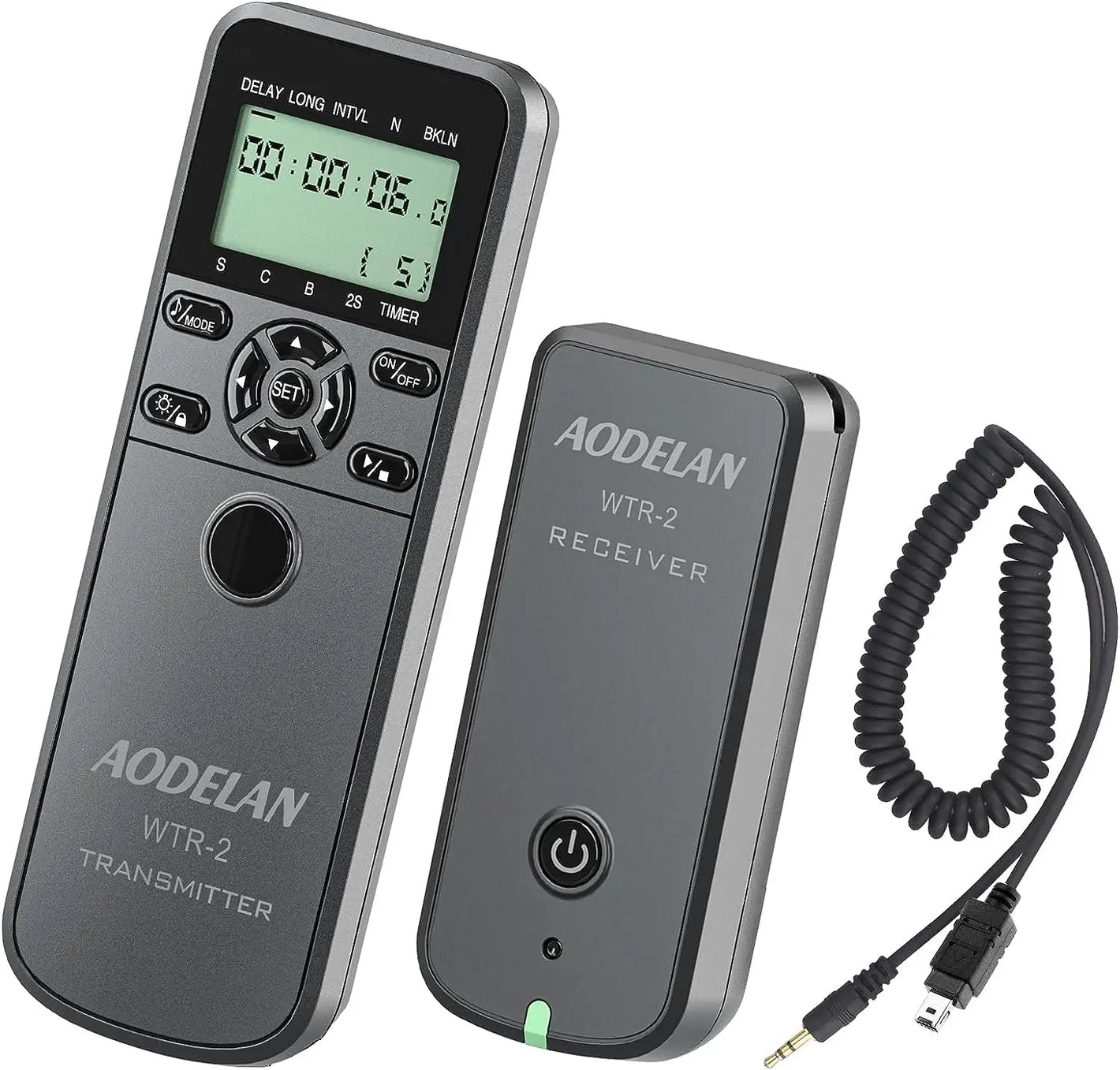 AODELAN WTR-2 Camera Timelapse Intervalometer Timer Remote Shutter Release DC-2 For Nikon Z5 Z6 Z7 D780 D5600 D750 D3300 D5300 D5500 D90