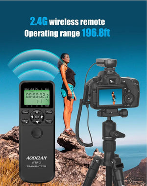 AODELAN WTR-2 Camera Timelapse Intervalometer Timer Remote Shutter Release DC-2 For Nikon Z5 Z6 Z7 D780 D5600 D750 D3300 D5300 D5500 D90