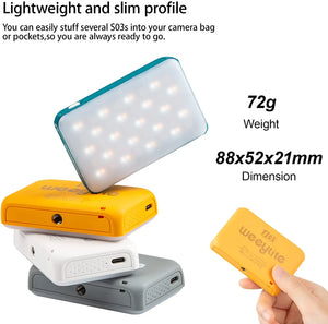 Viltrox Weeylite S03 LED Video Light RGB Color Fill Light Mini Portable Pocket Photography Camera APP Control Dimmable Live Vlog Lamp