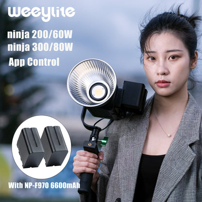 VILTROX Weeylite ninja 200 60W LED Video Light Handheld Outdoor Studio Photography Lamp Light App Control with 6600mAh F970 Battery