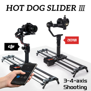 YC Onion Hot Dog 3.0 Camera Slider Motorized Rail Dolly App Control Camera Video Shooting Low Noise Motor 60-120CM