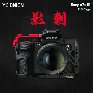 YC Onion Sony A7S3 Camera Full Cage with Cold Shoe 1/4 Multi-mount A7M3 A7R4 Half Cage Aluminum Alloy Formfitting Protective