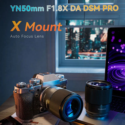 YONGNUO YN50mm F1.8X DA DSM PRO Camera Lenses For Fujifilm X Mount Camera