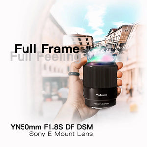 YONGNUO YN50mm F1.8S DF DSM Full Frame Lens  for Sony E-Mount A6300 A6400 A6500 NEX7 APS-C Auto Focus AF/MF