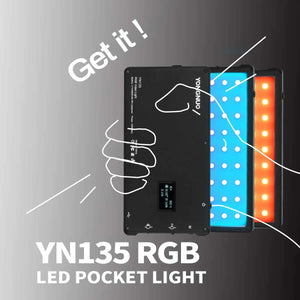 YONGNUO YN135 Mini RGB Video Led Lights  Full Colorful Rechargeable Battery Lamp Pocket Light