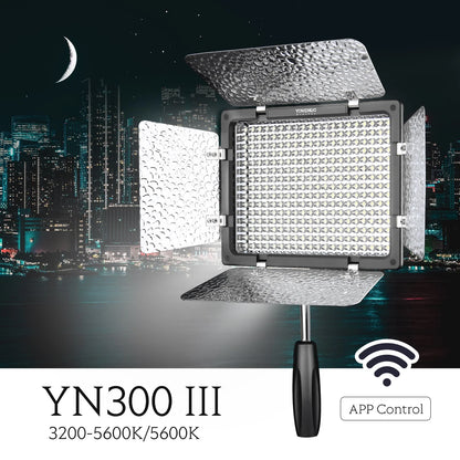 Yongnuo YN300 III YN300III 3200k-5600K CRI95 Camera Photo LED Video Light Optional with AC Power Adapter