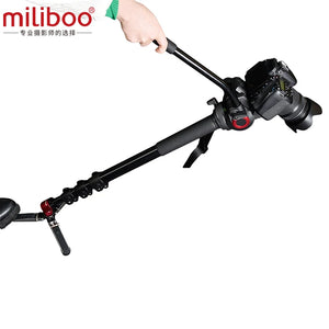 Miliboo MTT704B Portable Carbon Fiber Camera Camcorder Tripod for Video/DSLR Stand